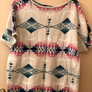 Chaps Abstract/Tribal designed poncho